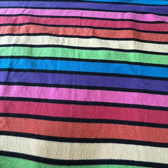 City Silk Colorful Striped Silk Crew Neck Sweater SZ XL - Picture 3 of 12